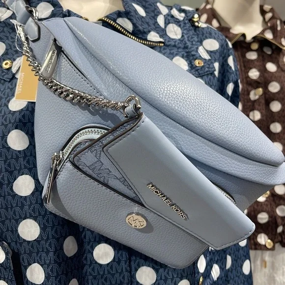 Michael Kors Maisie Large Pebbled Leather 2-in-1 Sling Pack Fanny Pack Waist bag - Picture 7 of 16